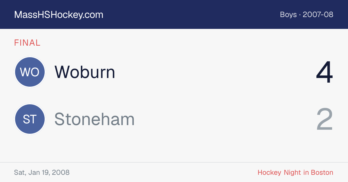 Woburn at Stoneham score card