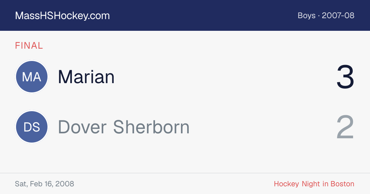 Marian at Dover Sherborn score card