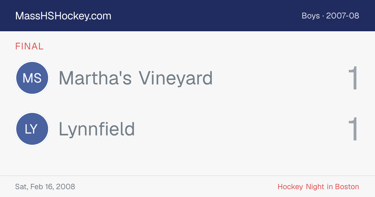Martha's Vineyard at Lynnfield score card