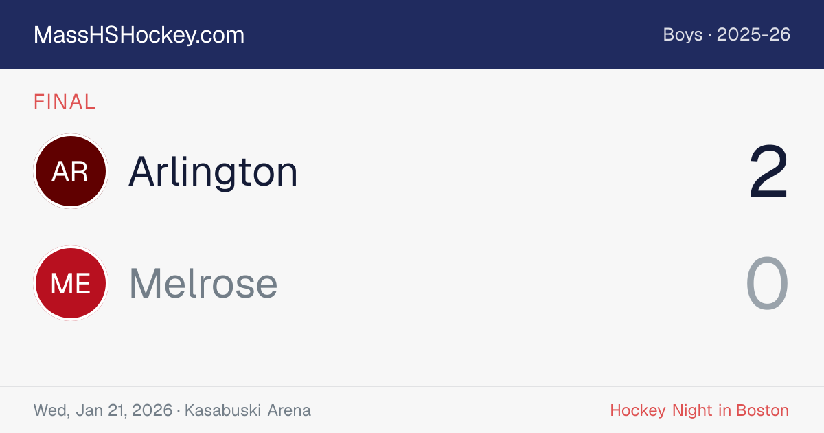 Arlington at Melrose score card