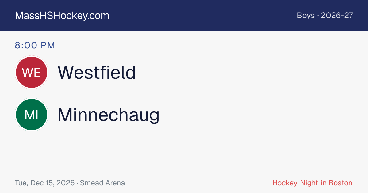 Westfield at Minnechaug score card
