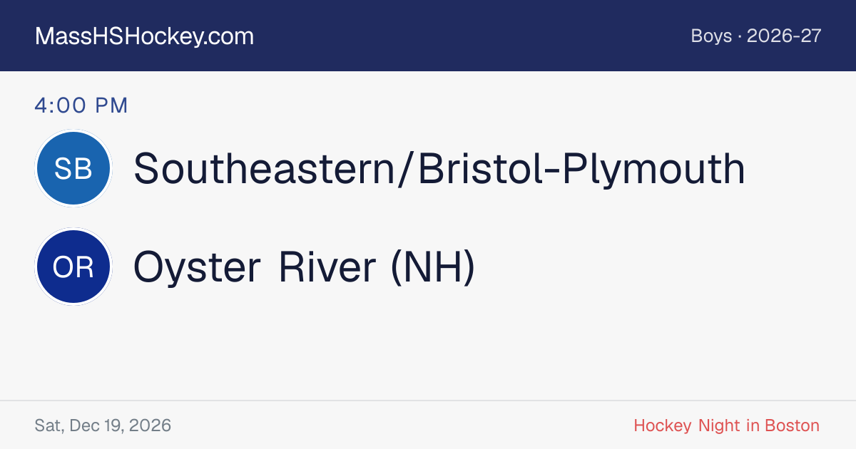 Southeastern/Bristol-Plymouth at Oyster River (NH) score card