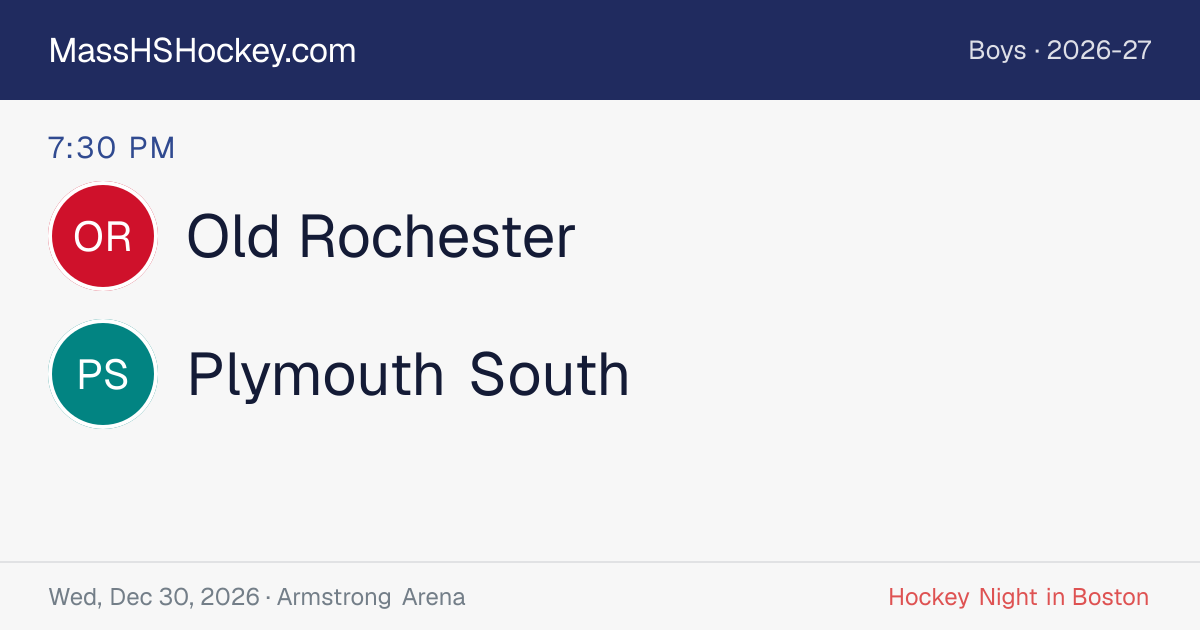 Old Rochester at Plymouth South score card