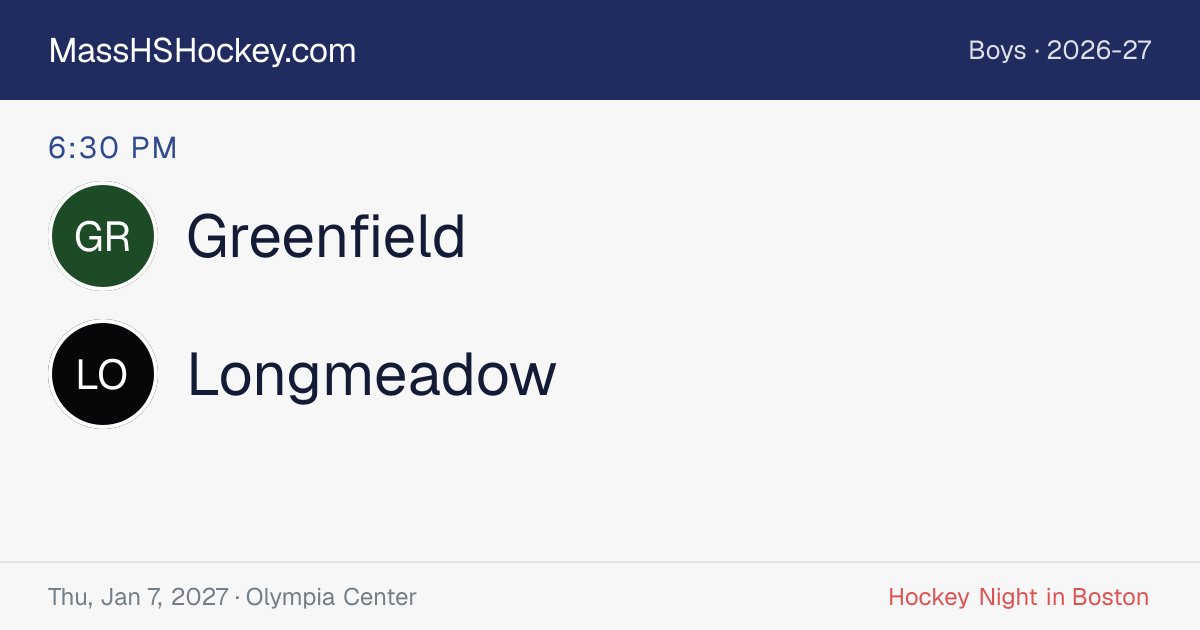 Greenfield at Longmeadow score card