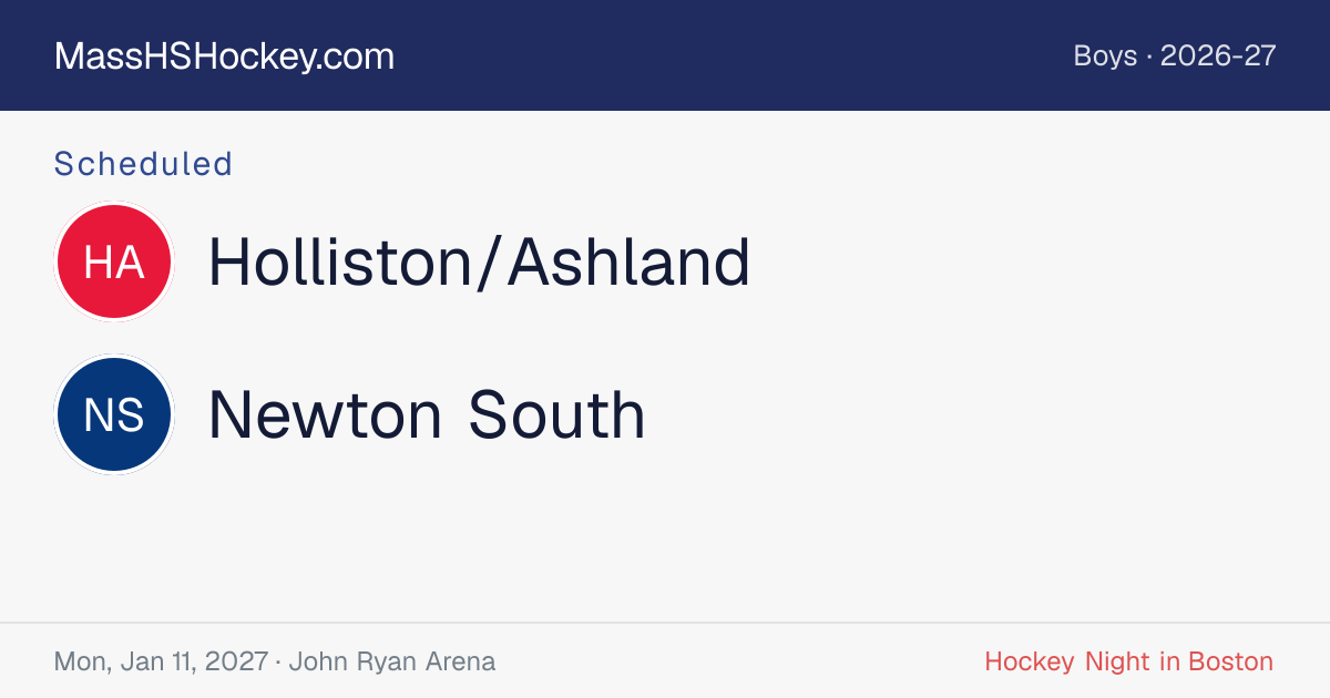Holliston/Ashland at Newton South score card