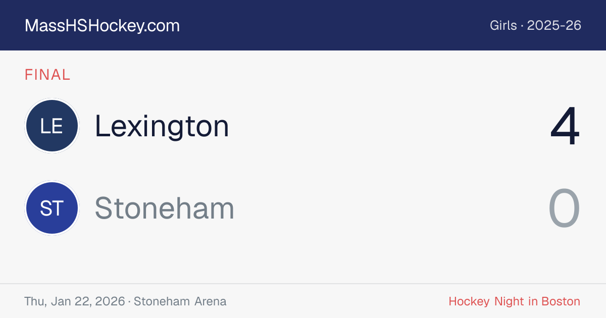 Lexington at Stoneham score card