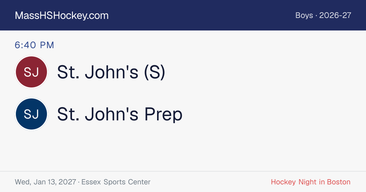 St. John's (S) at St. John's Prep score card