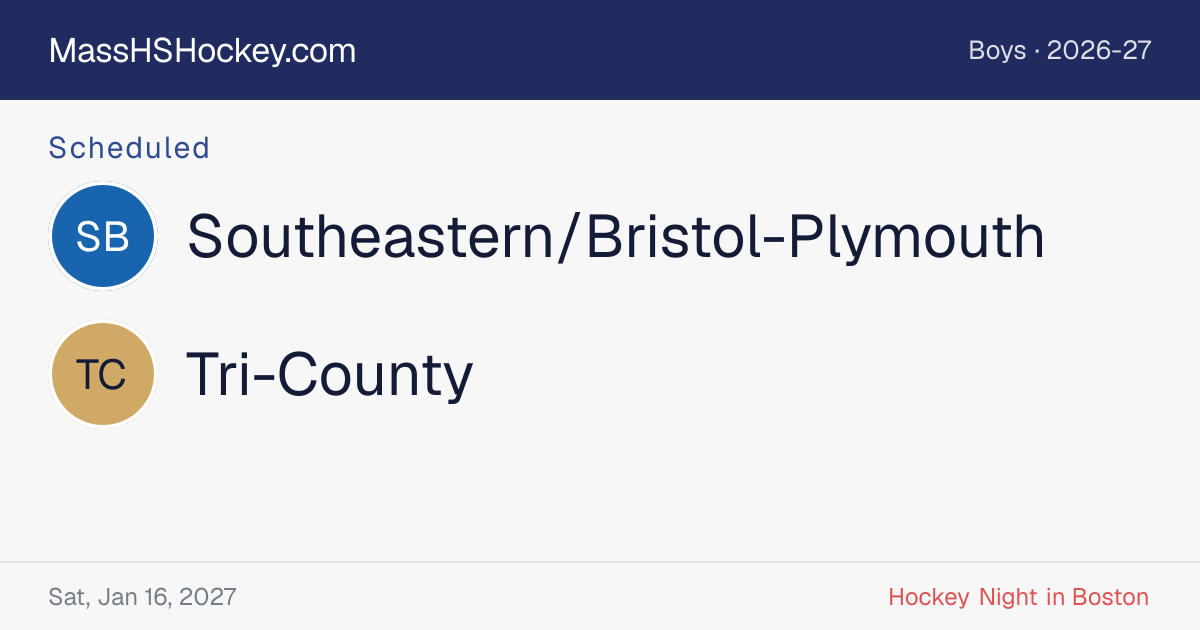 Southeastern/Bristol-Plymouth at Tri-County score card