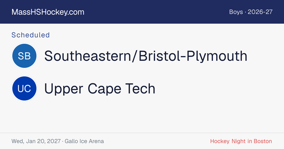 Southeastern/Bristol-Plymouth at Upper Cape Tech score card