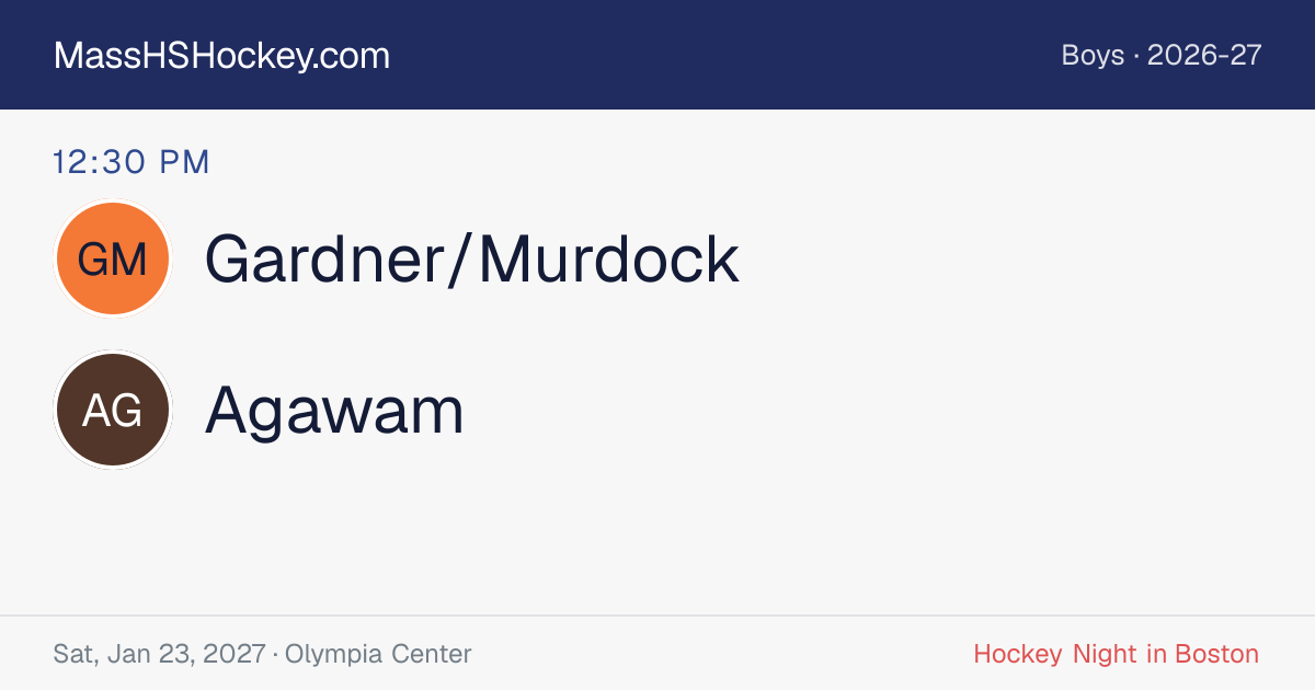 Gardner/Murdock at Agawam score card
