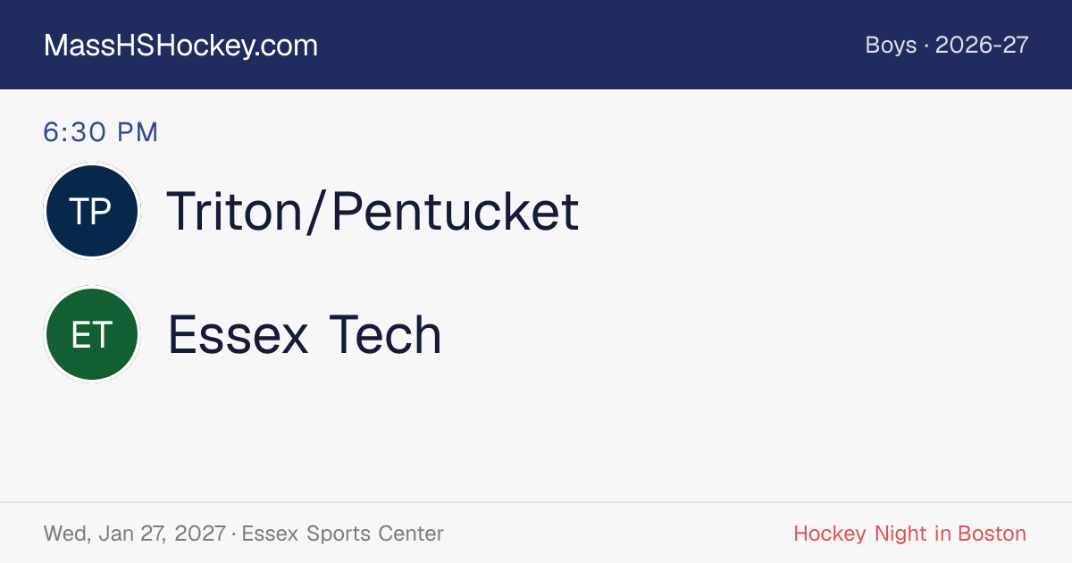 Triton/Pentucket at Essex Tech score card