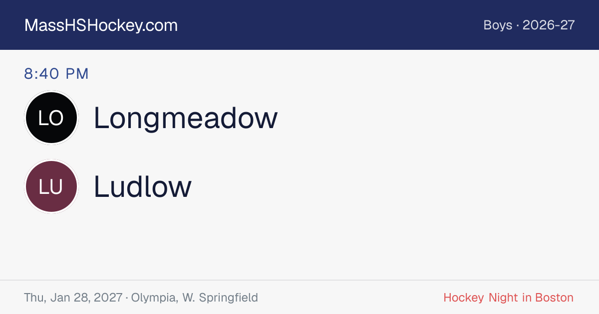Longmeadow at Ludlow score card