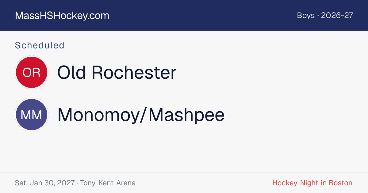 Old Rochester at Monomoy/Mashpee score card