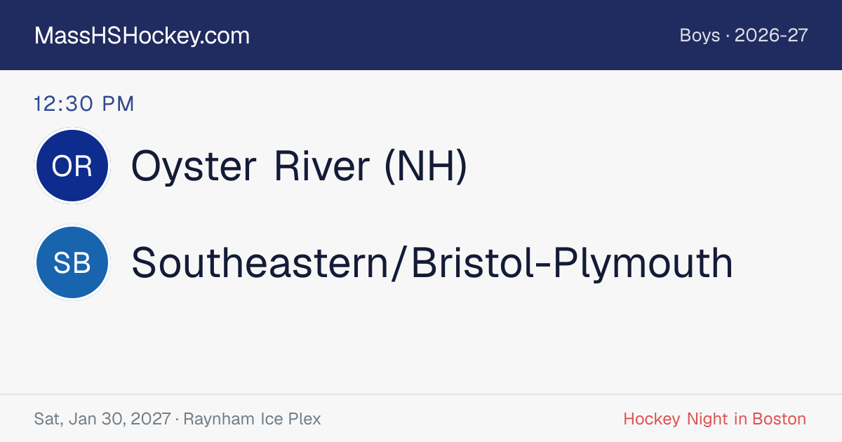 Oyster River (NH) at Southeastern/Bristol-Plymouth score card