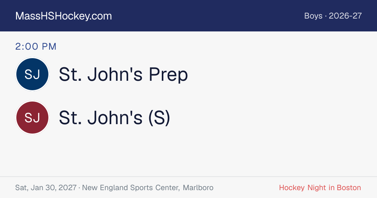 St. John's Prep at St. John's (S) score card