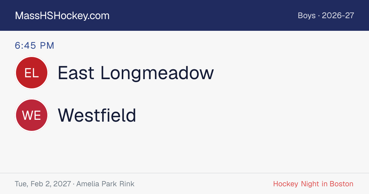 East Longmeadow at Westfield score card