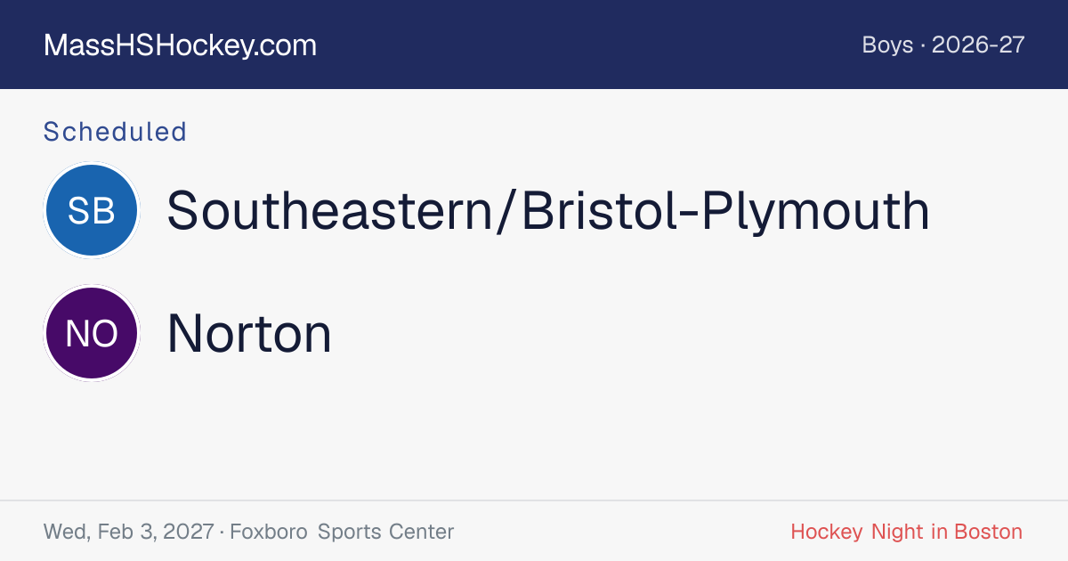 Southeastern/Bristol-Plymouth at Norton score card