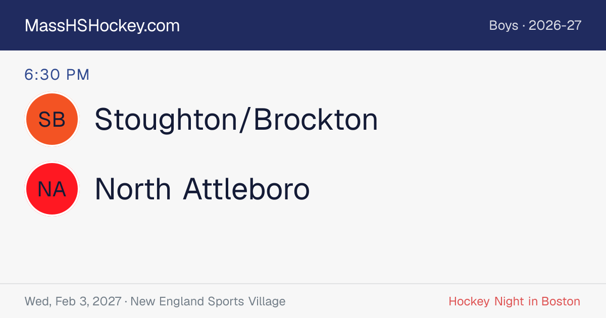 Stoughton/Brockton at North Attleboro score card