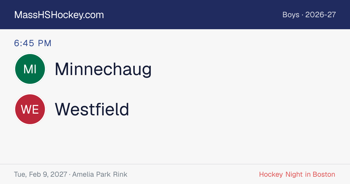 Minnechaug at Westfield score card