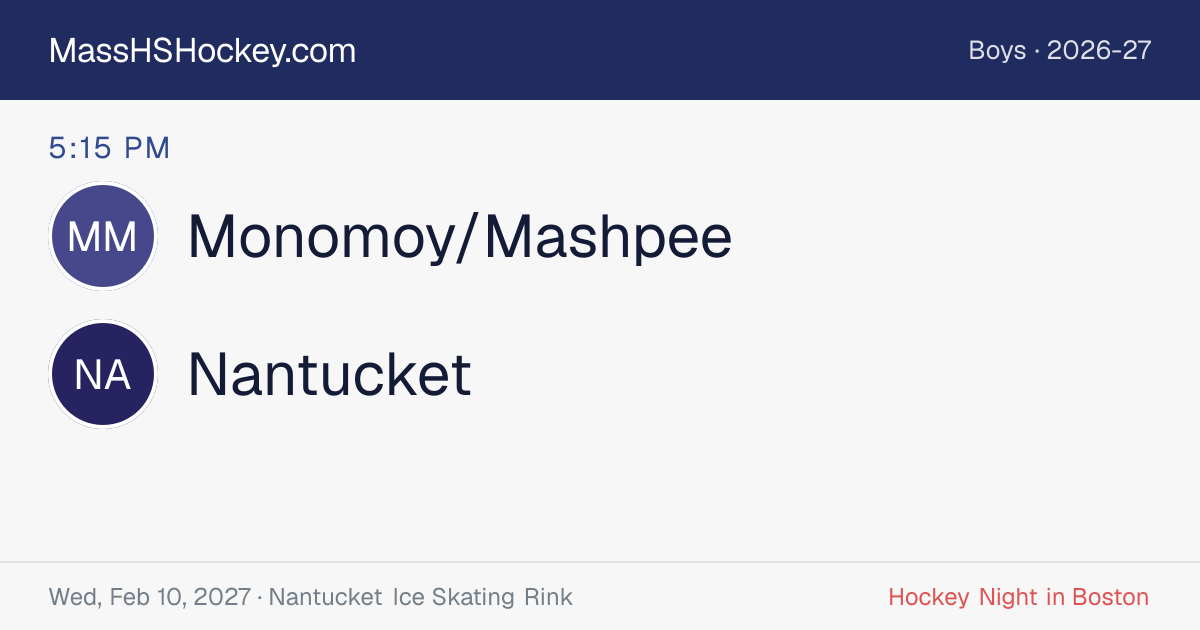 Monomoy/Mashpee at Nantucket score card