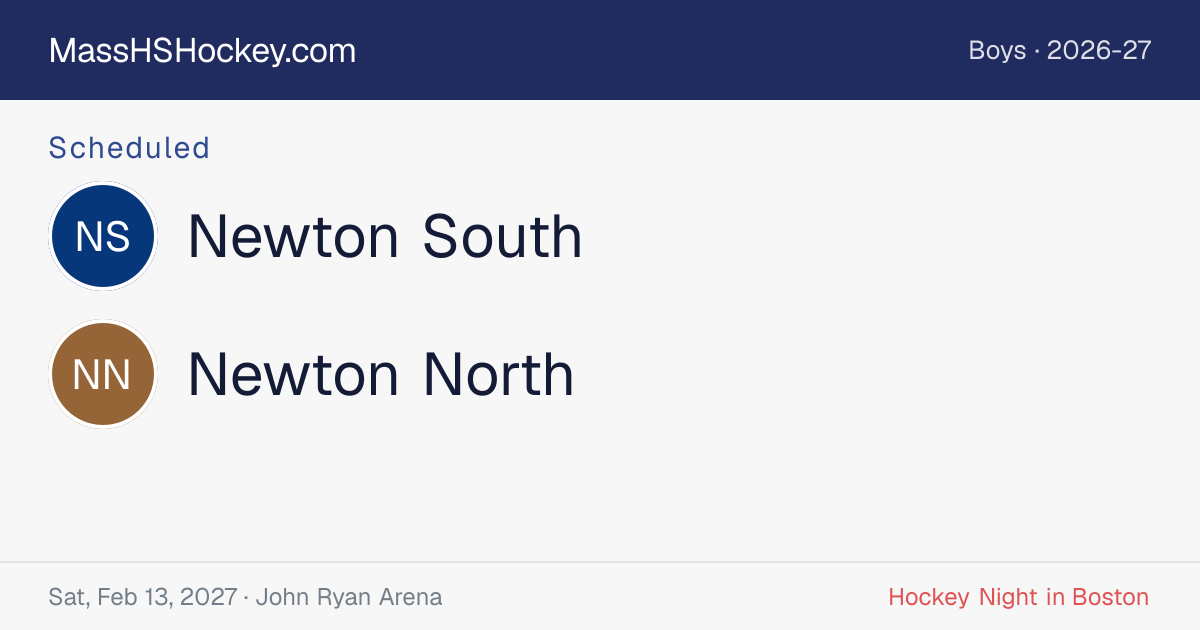 Newton South at Newton North score card