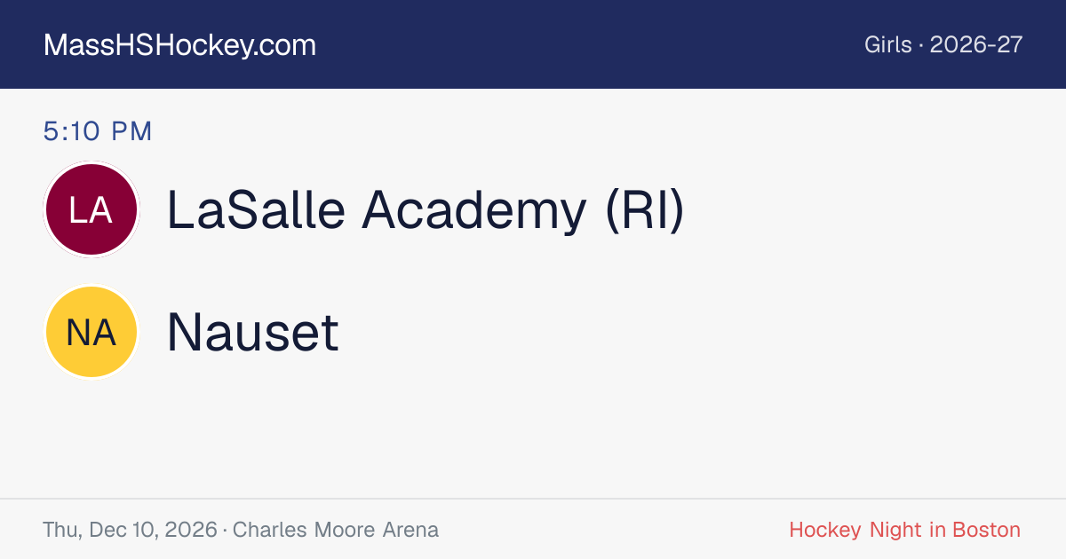 LaSalle Academy (RI) at Nauset score card