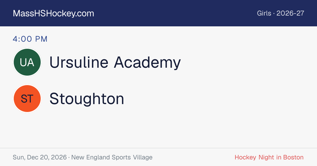 Ursuline Academy at Stoughton score card