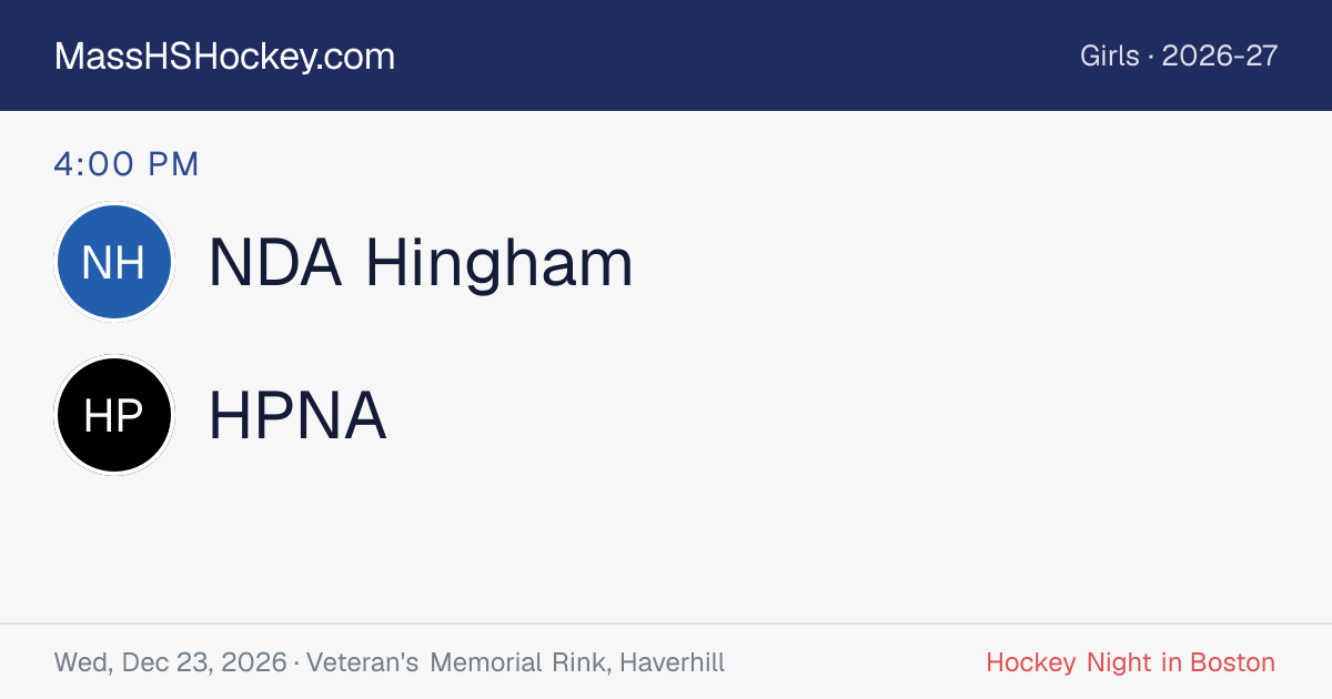 NDA Hingham at HPNA score card