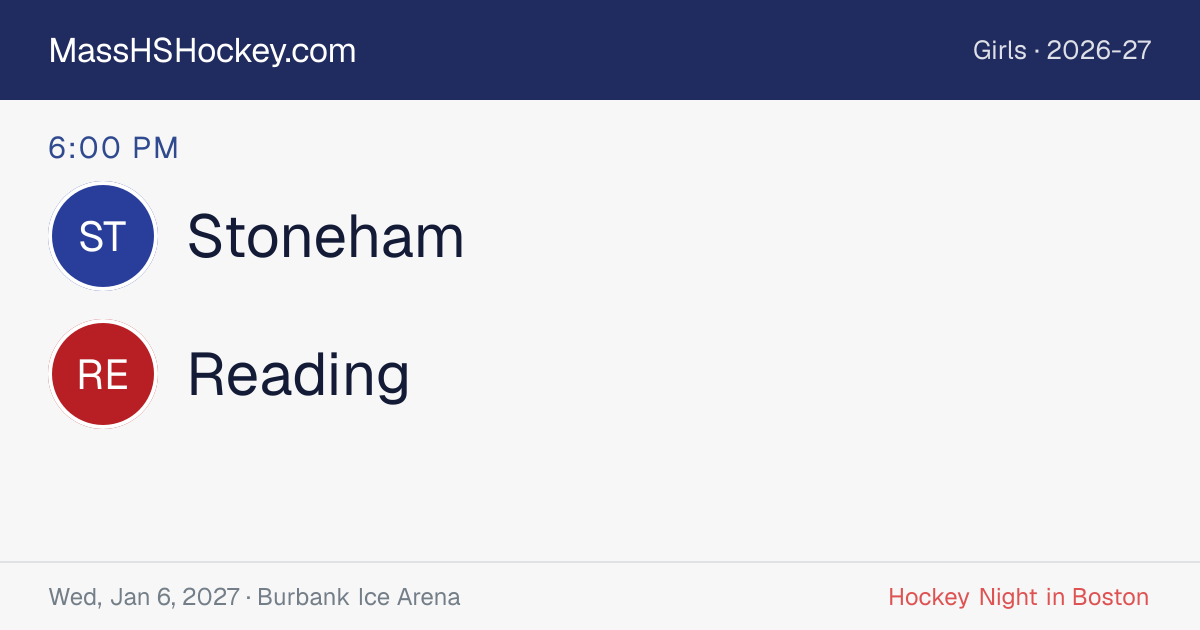 Stoneham at Reading score card