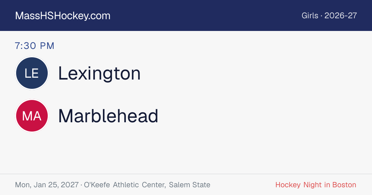 Lexington at Marblehead score card