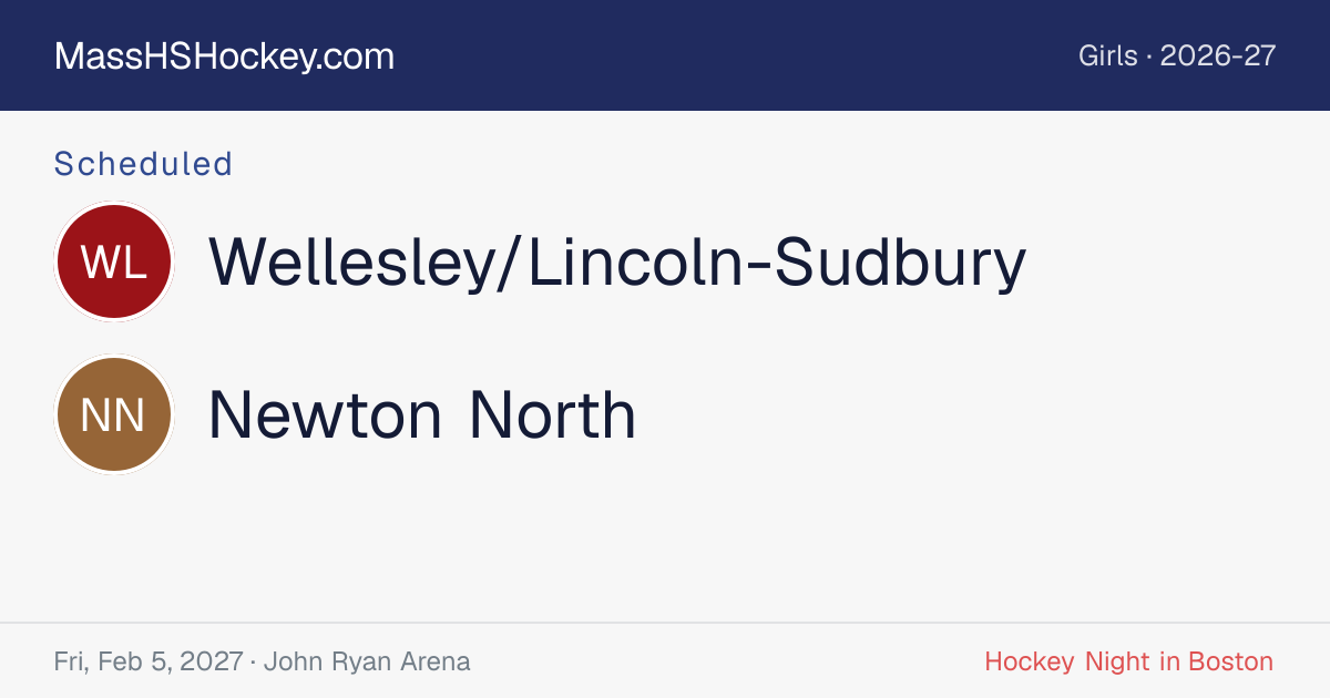 Wellesley/Lincoln-Sudbury at Newton North score card