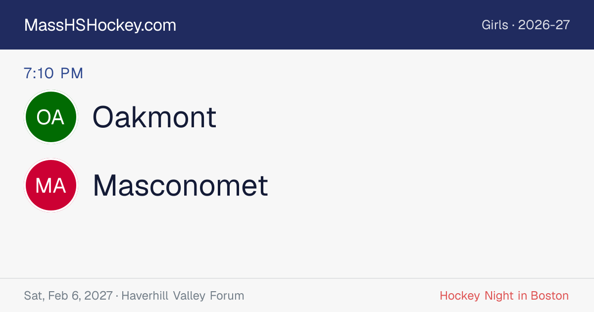 Oakmont at Masconomet score card