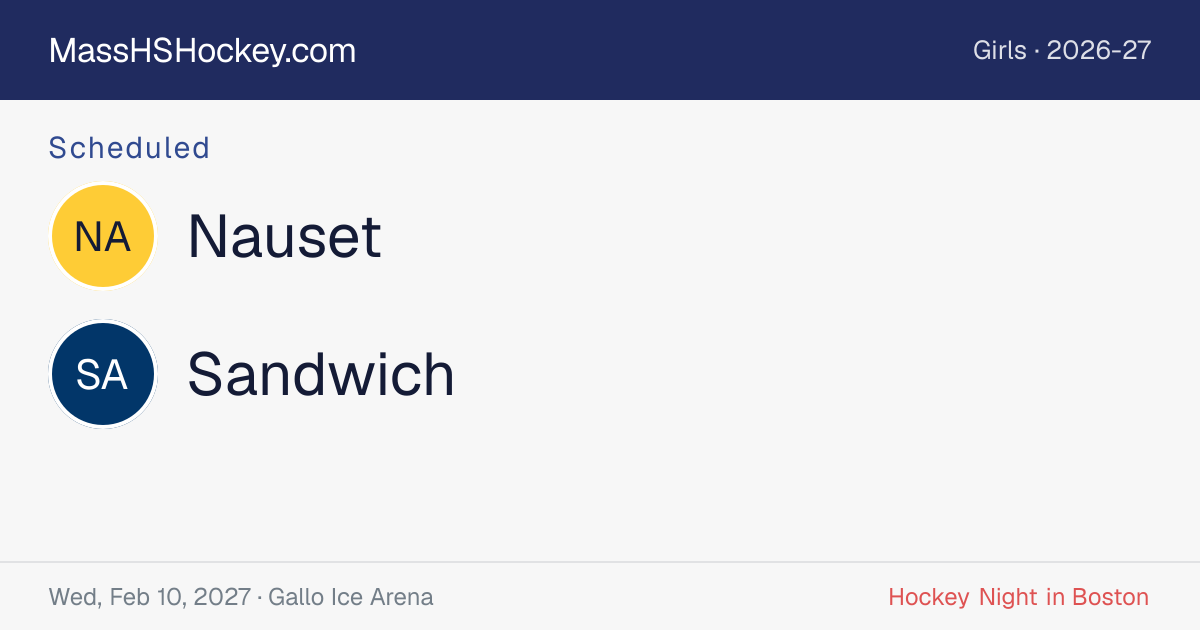 Nauset at Sandwich score card