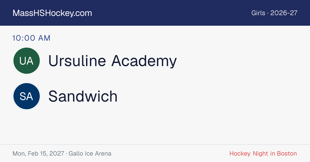 Ursuline Academy at Sandwich score card
