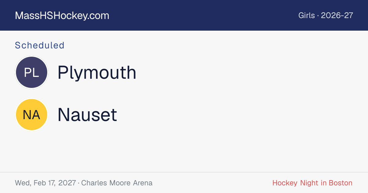 Plymouth at Nauset score card