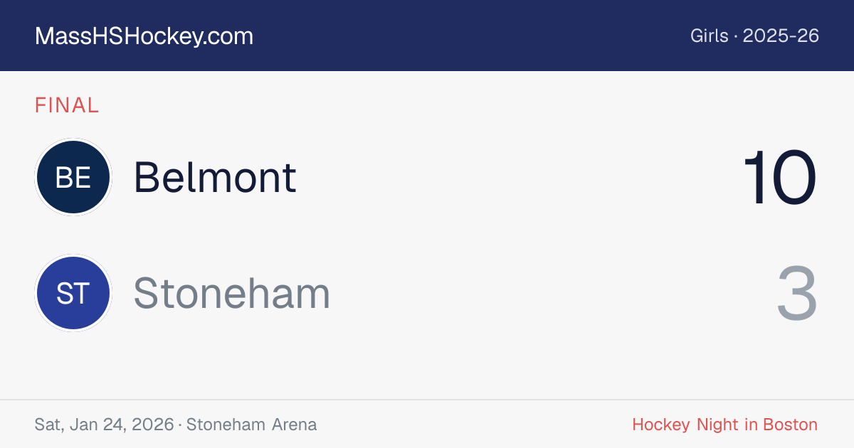 Belmont at Stoneham score card