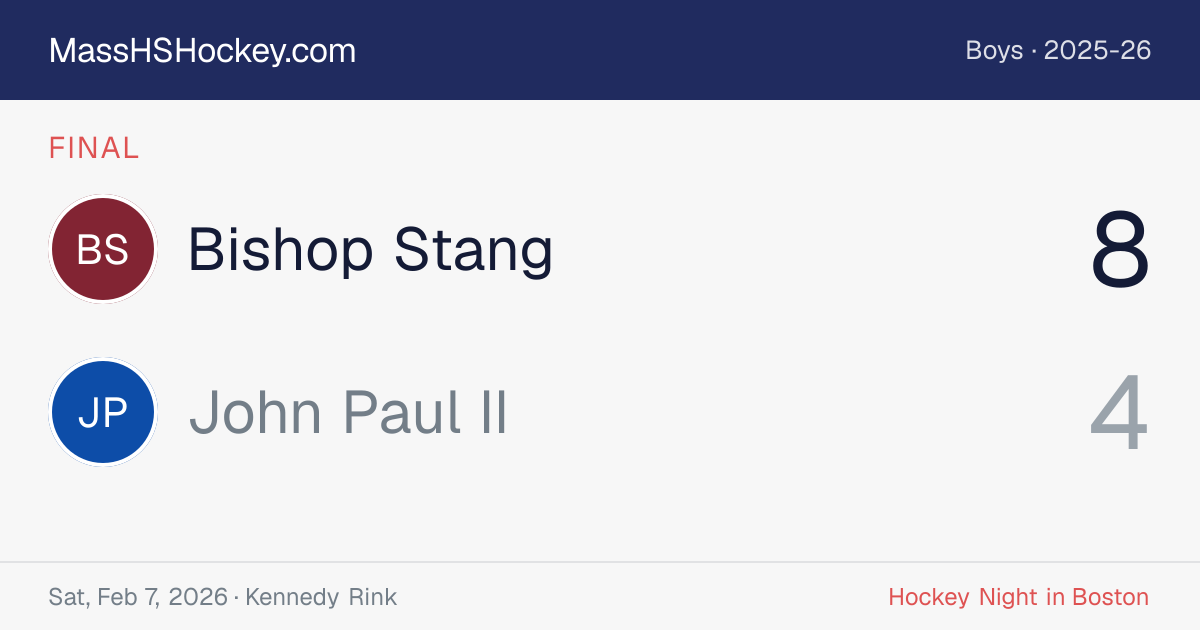 Bishop Stang at John Paul II score card