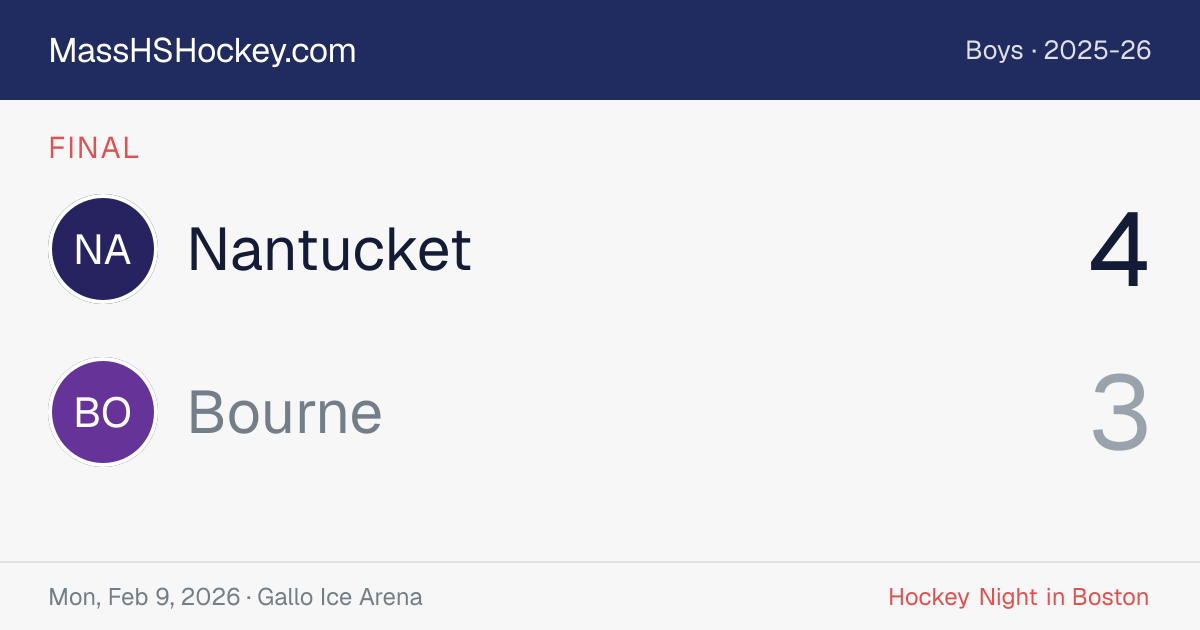 Nantucket at Bourne score card