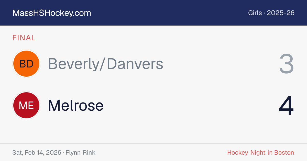 Beverly/Danvers at Melrose score card