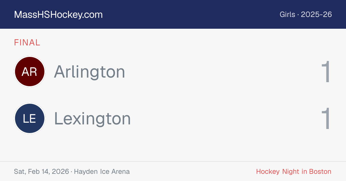 Arlington at Lexington score card