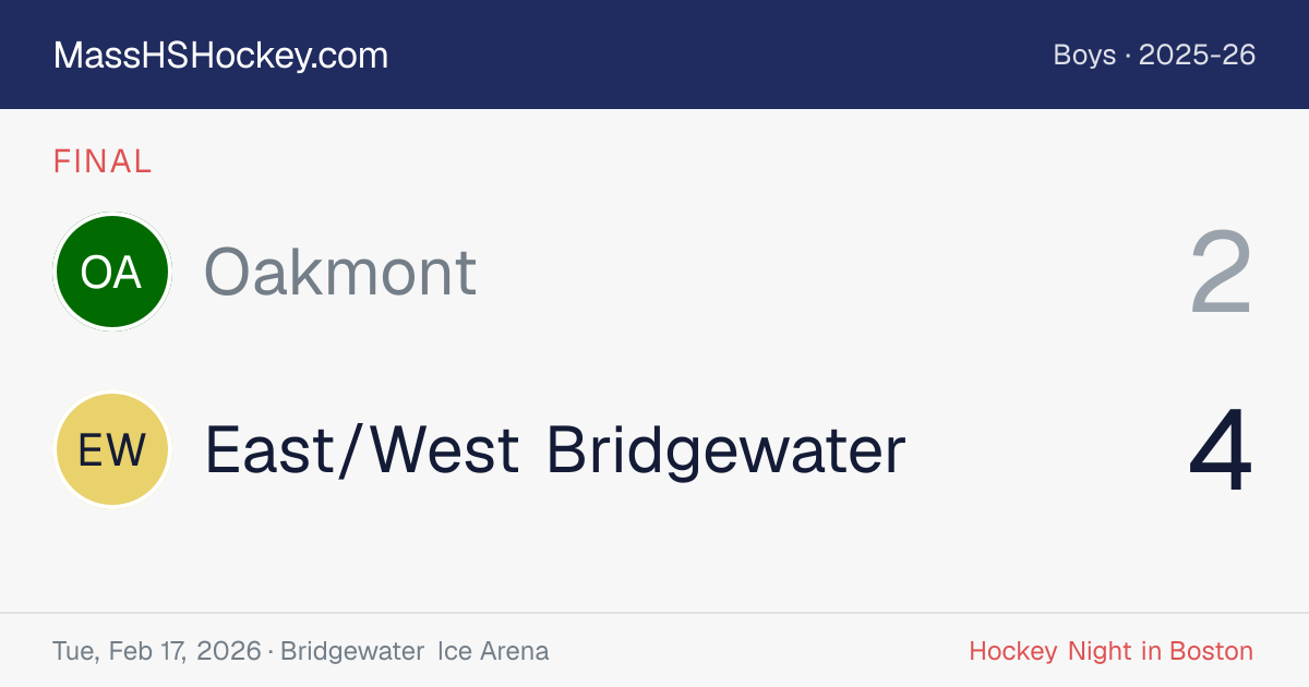 Oakmont at East/West Bridgewater score card