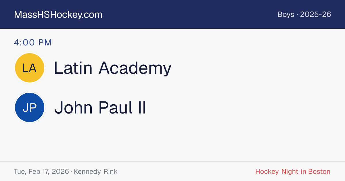 Latin Academy at John Paul II score card