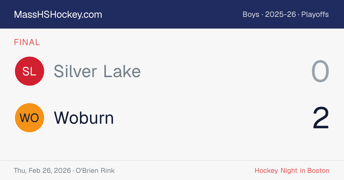 Silver Lake at Woburn score card