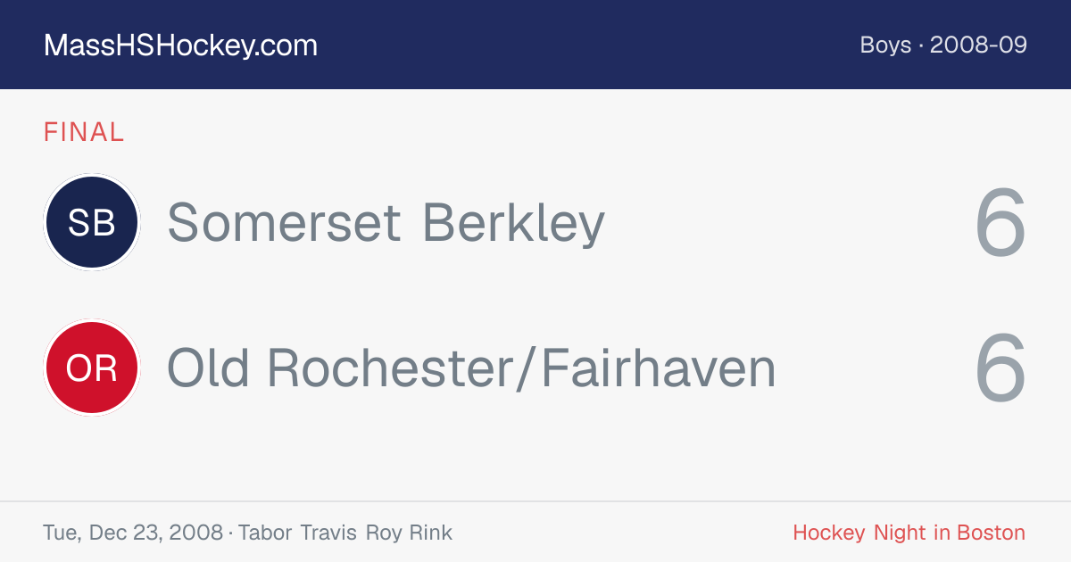 Somerset Berkley at Old Rochester/Fairhaven score card