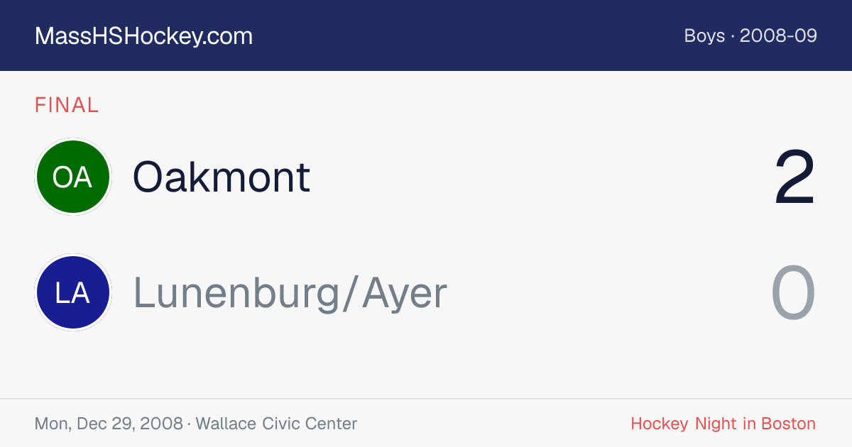 Oakmont at Lunenburg/Ayer score card