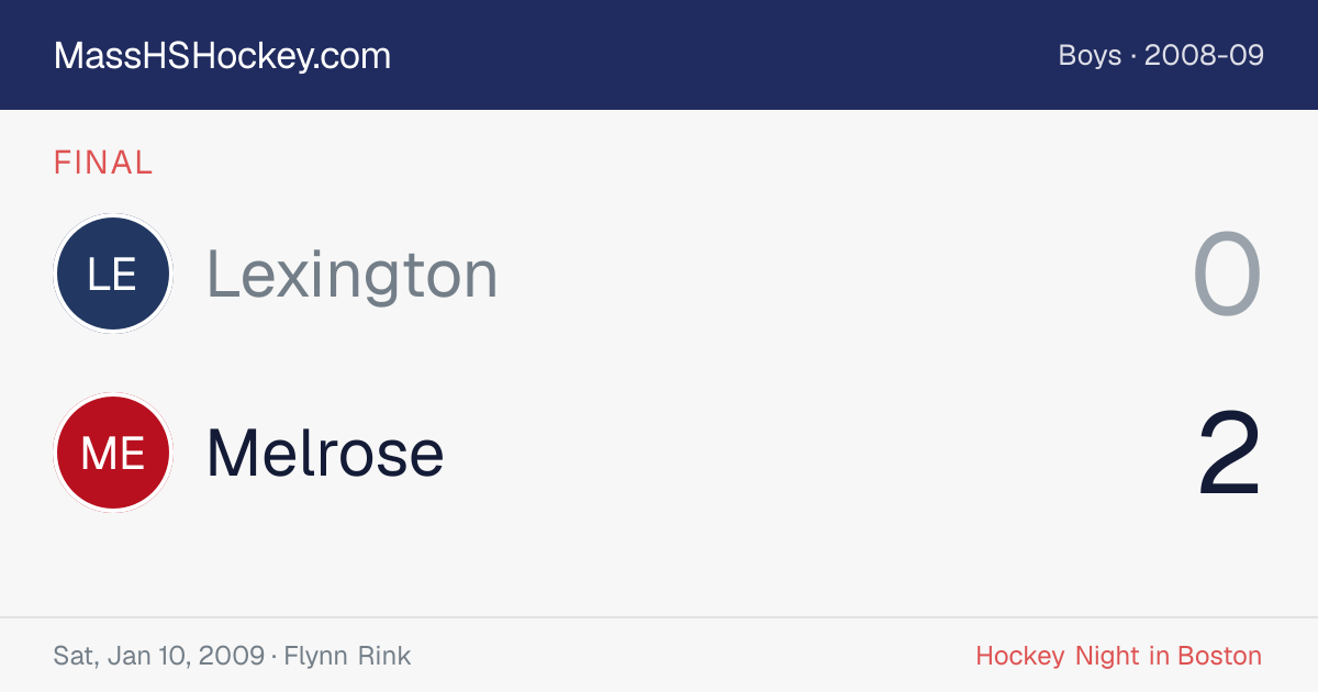 Lexington at Melrose score card