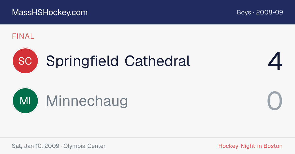 Springfield Cathedral at Minnechaug score card