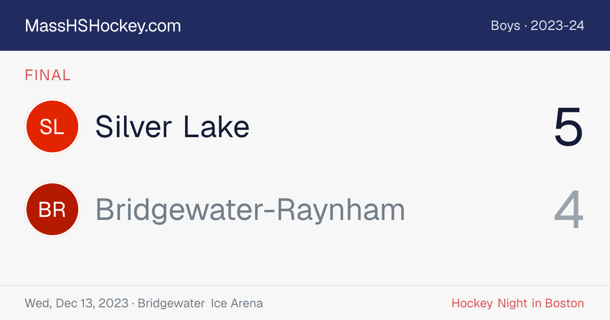Silver Lake at Bridgewater-Raynham score card