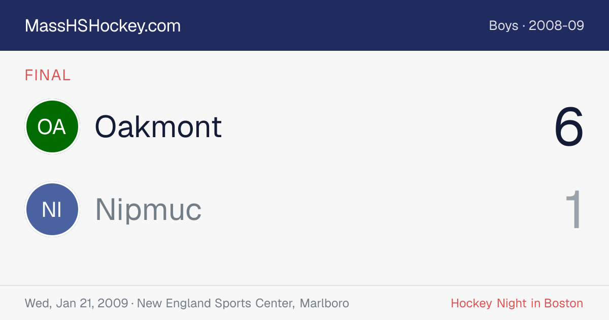 Oakmont at Nipmuc score card