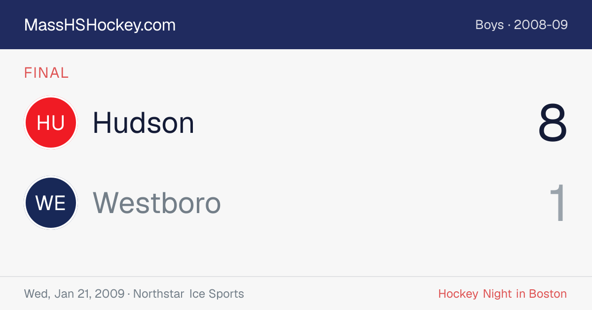 Hudson at Westboro score card